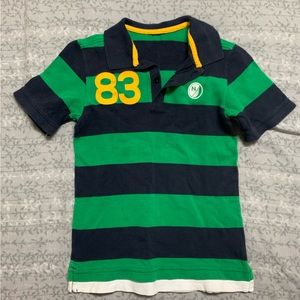 Nautica brand boys t shirt. Size 4T. Green and black stripes.